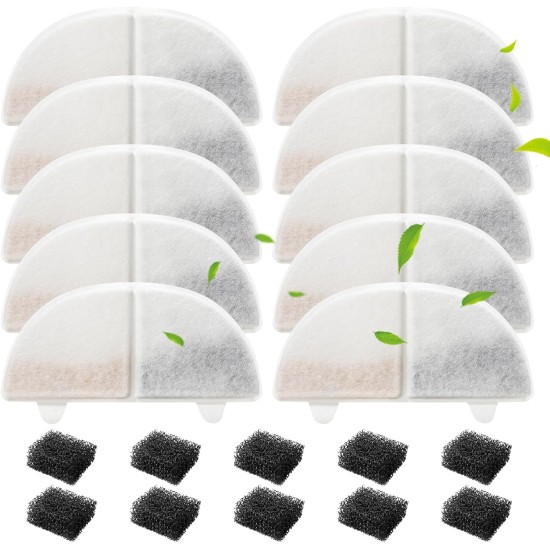 Replacement Filter Kit Compatible with Homerunpet WF20/CF20 Wireless Pumps, Cat/Dog Water Fountain, 3 x Pet Fountain Filters + 3 Water Pump Filters Replacement Filter Kit Compatible with Homerunpet WF20/CF20 Wireless Pumps, Cat/Dog Water Fountain, 3 x Pet Fountain Filters + 3 Water Pump Filters