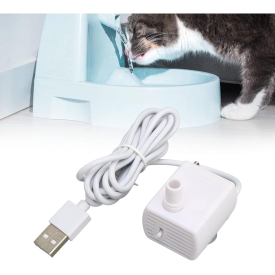 Replacement Pump for Pet Drinking Fountain, USB Powered, Ultra Quiet, Durable Water Pump with Adapter, Compatible with Ceramic Stainless Steel Dog and Cat Water Dispensers Replacement Pump for Pet Drinking Fountain, USB Powered, Ultra Quiet, Durable Water Pump with Adapter, Compatible with Ceramic Stainless Steel Dog and Cat Water Dispensers