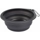 Retractable Silicone Feeding Bowl with Carabiner 550ml D15xH6cm Anthracite Retractable Silicone Feeding Bowl with Carabiner 550ml D15xH6cm Anthracite