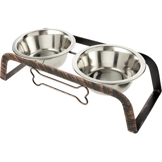 Rosewood 2 x Double Iron Bone Shaped Dinner Containers 800ml