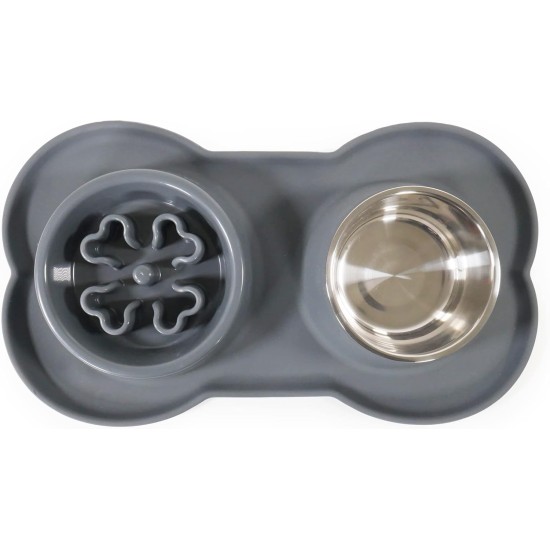 Rosewood Raised Wooden Dog Bowl for Small and Medium Dogs and Cats with a Sturdy Raised Stand and Two Stainless Steel Water and Food Bowls, Medium Rosewood Raised Wooden Dog Bowl for Small and Medium Dogs and Cats with a Sturdy Raised Stand and Two Stainless Steel Water and Food Bowls, Medium