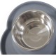 Rosewood Raised Wooden Dog Bowl for Small and Medium Dogs and Cats with a Sturdy Raised Stand and Two Stainless Steel Water and Food Bowls, Medium