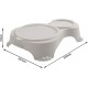 Rotho Double Bowl, Grey, One Size Rotho Double Bowl, Grey, One Size