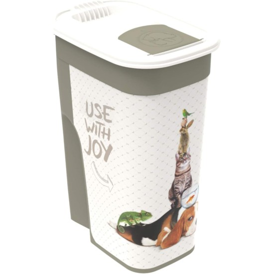 Rotho Flo Pet Food Container 4.1 L with Lid, Food-Grade Plastic (PP) BPA-Free, Black, 4.1 L (19.5 x 13.6 x 27.0 cm) Rotho Flo Pet Food Container 4.1 L with Lid, Food-Grade Plastic (PP) BPA-Free, Black, 4.1 L (19.5 x 13.6 x 27.0 cm)