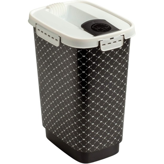Rotho Flo Pet Food Container 4.1 L with Lid, Food-Grade Plastic (PP) BPA-Free, Black, 4.1 L (19.5 x 13.6 x 27.0 cm) Rotho Flo Pet Food Container 4.1 L with Lid, Food-Grade Plastic (PP) BPA-Free, Black, 4.1 L (19.5 x 13.6 x 27.0 cm)