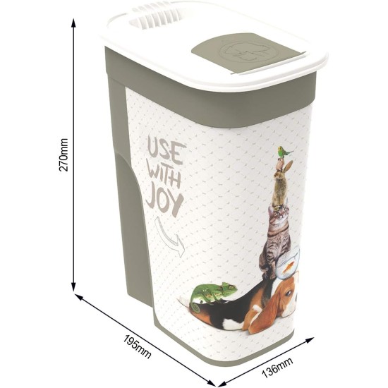 Rotho Flo Pet Food Container 4.1 L with Lid, Food-Grade Plastic (PP) BPA-Free, Black, 4.1 L (19.5 x 13.6 x 27.0 cm) Rotho Flo Pet Food Container 4.1 L with Lid, Food-Grade Plastic (PP) BPA-Free, Black, 4.1 L (19.5 x 13.6 x 27.0 cm)