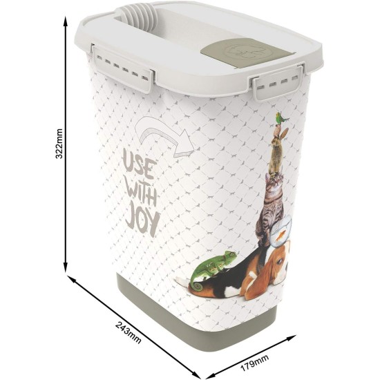 Rotho Storage Box for Pet Food, Plastic (Polypropylene), 10 Litre Volume, S Rotho Storage Box for Pet Food, Plastic (Polypropylene), 10 Litre Volume, S