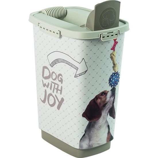 Rotho plastic pet food storage box (PP) with cat design - Cody dry food., medium Rotho plastic pet food storage box (PP) with cat design - Cody dry food., medium