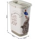 Rotho plastic pet food storage box (PP) with cat design - Cody dry food., medium