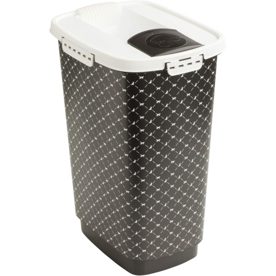 Rotho plastic pet food storage box (PP) with cat design - Cody dry food., medium Rotho plastic pet food storage box (PP) with cat design - Cody dry food., medium