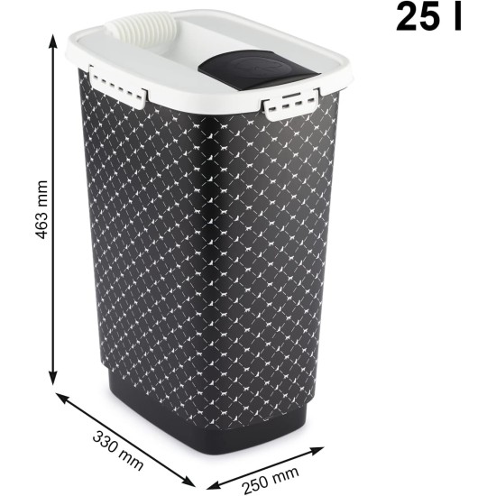 Rotho plastic pet food storage box (PP) with cat design - Cody dry food., medium Rotho plastic pet food storage box (PP) with cat design - Cody dry food., medium