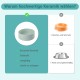 SPUNKYJUNKY Ceramic Dog Bowl Raised Feeding Bowl Water Bowl with Bamboo Stand for Medium and Large Dogs (850 ml, White)