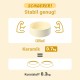 SPUNKYJUNKY Ceramic Dog Bowl Raised Feeding Bowl Water Bowl with Bamboo Stand for Medium and Large Dogs (850 ml, White)