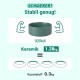 SPUNKYJUNKY Ceramic Dog Bowl Raised Feeding Bowl Water Bowl with Bamboo Stand for Medium and Large Dogs (850 ml, White)