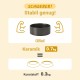 SPUNKYJUNKY Ceramic Dog Bowl Raised Feeding Bowl Water Bowl with Bamboo Stand for Medium and Large Dogs (850 ml, Beige)