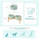 SPUNKYJUNKY Ceramic Dog Bowl Raised Feeding Bowl Water Bowl with Bamboo Stand for Medium and Large Dogs (850 ml, Beige) SPUNKYJUNKY Ceramic Dog Bowl Raised Feeding Bowl Water Bowl with Bamboo Stand for Medium and Large Dogs (850 ml, Beige)