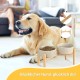 SPUNKYJUNKY Ceramic Dog Bowl Raised Feeding Bowl Water Bowl with Bamboo Stand for Medium and Large Dogs (850 ml, Beige) SPUNKYJUNKY Ceramic Dog Bowl Raised Feeding Bowl Water Bowl with Bamboo Stand for Medium and Large Dogs (850 ml, Beige)