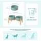 SPUNKYJUNKY Ceramic Dog Bowl Raised Feeding Bowl Water Bowl with Bamboo Stand for Medium and Large Dogs (850 ml, Beige) SPUNKYJUNKY Ceramic Dog Bowl Raised Feeding Bowl Water Bowl with Bamboo Stand for Medium and Large Dogs (850 ml, Beige)