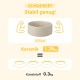 SPUNKYJUNKY Ceramic Dog Bowl Raised Feeding Bowl Water Bowl with Bamboo Stand for Medium and Large Dogs (850 ml, Beige) SPUNKYJUNKY Ceramic Dog Bowl Raised Feeding Bowl Water Bowl with Bamboo Stand for Medium and Large Dogs (850 ml, Beige)