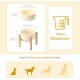 SPUNKYJUNKY Ceramic Dog Bowl Raised Feeding Bowl Water Bowl with Bamboo Stand for Medium and Large Dogs (850 ml, Beige) SPUNKYJUNKY Ceramic Dog Bowl Raised Feeding Bowl Water Bowl with Bamboo Stand for Medium and Large Dogs (850 ml, Beige)