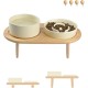 SPUNKYJUNKY Ceramic Dog Bowl Set Anti Sling Bowl with Bamboo Stand for Cats and Dogs (Beige) SPUNKYJUNKY Ceramic Dog Bowl Set Anti Sling Bowl with Bamboo Stand for Cats and Dogs (Beige)