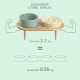 SPUNKYJUNKY Ceramic Dog Bowl Set Anti Sling Bowl with Bamboo Stand for Cats and Dogs (Beige) SPUNKYJUNKY Ceramic Dog Bowl Set Anti Sling Bowl with Bamboo Stand for Cats and Dogs (Beige)