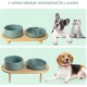 SPUNKYJUNKY Ceramic Dog Bowl Set Anti Sling Bowl with Bamboo Stand for Cats and Dogs (Beige) SPUNKYJUNKY Ceramic Dog Bowl Set Anti Sling Bowl with Bamboo Stand for Cats and Dogs (Beige)