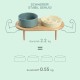 SPUNKYJUNKY Ceramic Dog Bowl Set Anti Sling Bowl with Bamboo Stand for Cats and Dogs (Beige) SPUNKYJUNKY Ceramic Dog Bowl Set Anti Sling Bowl with Bamboo Stand for Cats and Dogs (Beige)