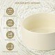 SPUNKYJUNKY Ceramic Dog Bowl Set Anti Sling Bowl with Bamboo Stand for Cats and Dogs (Beige) SPUNKYJUNKY Ceramic Dog Bowl Set Anti Sling Bowl with Bamboo Stand for Cats and Dogs (Beige)