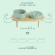 SPUNKYJUNKY Ceramic Dog Bowl Set Anti Sling Bowl with Bamboo Stand for Cats and Dogs (Dark Green) SPUNKYJUNKY Ceramic Dog Bowl Set Anti Sling Bowl with Bamboo Stand for Cats and Dogs (Dark Green)