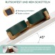 SPUNKYJUNKY Ceramic Double Dog Feeding Bowl with Bamboo Stand, for Cats and Dogs (400 ml, Black)