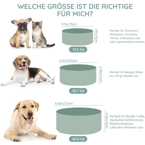 SPUNKYJUNKY Ceramic Double Dog Feeding Bowl with Bamboo Stand, for Cats and Dogs (400 ml, Grey 2) SPUNKYJUNKY Ceramic Double Dog Feeding Bowl with Bamboo Stand, for Cats and Dogs (400 ml, Grey 2)