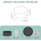 SPUNKYJUNKY Ceramic Double Dog Feeding Bowl with Bamboo Stand, for Cats and Dogs (400 ml, Grey 2) SPUNKYJUNKY Ceramic Double Dog Feeding Bowl with Bamboo Stand, for Cats and Dogs (400 ml, Grey 2)