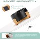 SPUNKYJUNKY Ceramic Double Dog Feeding Bowl with Bamboo Stand, for Cats and Dogs (400 ml, Grey 2) SPUNKYJUNKY Ceramic Double Dog Feeding Bowl with Bamboo Stand, for Cats and Dogs (400 ml, Grey 2)