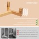 SPUNKYJUNKY Ceramic Double Dog Feeding Bowl with Bamboo Stand, for Cats and Dogs (400 ml, Grey 2) SPUNKYJUNKY Ceramic Double Dog Feeding Bowl with Bamboo Stand, for Cats and Dogs (400 ml, Grey 2)