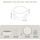 SPUNKYJUNKY Ceramic Double Dog Feeding Bowl with Bamboo Stand, for Cats and Dogs (400 ml, Grey 2) SPUNKYJUNKY Ceramic Double Dog Feeding Bowl with Bamboo Stand, for Cats and Dogs (400 ml, Grey 2)