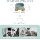 SPUNKYJUNKY Ceramic Double Dog Feeding Bowl with Bamboo Stand, for Cats and Dogs (400 ml, Grey 2) SPUNKYJUNKY Ceramic Double Dog Feeding Bowl with Bamboo Stand, for Cats and Dogs (400 ml, Grey 2)