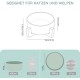 SPUNKYJUNKY Ceramic Double Dog Feeding Bowl with Bamboo Stand, for Cats and Dogs (400 ml, Grey 2) SPUNKYJUNKY Ceramic Double Dog Feeding Bowl with Bamboo Stand, for Cats and Dogs (400 ml, Grey 2)