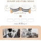 SPUNKYJUNKY Ceramic Double Dog Feeding Bowl with Bamboo Stand, for Cats and Dogs (400 ml, Grey 2) SPUNKYJUNKY Ceramic Double Dog Feeding Bowl with Bamboo Stand, for Cats and Dogs (400 ml, Grey 2)