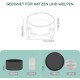 SPUNKYJUNKY Ceramic Double Dog Feeding Bowl with Bamboo Stand, for Cats and Dogs (400 ml, Grey 2) SPUNKYJUNKY Ceramic Double Dog Feeding Bowl with Bamboo Stand, for Cats and Dogs (400 ml, Grey 2)
