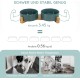 SPUNKYJUNKY Ceramic Double Dog Feeding Bowl with Bamboo Stand, for Cats and Dogs (400 ml, Grey 2) SPUNKYJUNKY Ceramic Double Dog Feeding Bowl with Bamboo Stand, for Cats and Dogs (400 ml, Grey 2)
