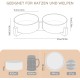 SPUNKYJUNKY Ceramic Double Dog Feeding Bowl with Bamboo Stand, for Cats and Dogs (400 ml, Grey 2) SPUNKYJUNKY Ceramic Double Dog Feeding Bowl with Bamboo Stand, for Cats and Dogs (400 ml, Grey 2)