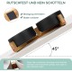SPUNKYJUNKY Ceramic Double Dog Feeding Bowl with Bamboo Stand, for Cats and Dogs (400 ml, Grey 2) SPUNKYJUNKY Ceramic Double Dog Feeding Bowl with Bamboo Stand, for Cats and Dogs (400 ml, Grey 2)