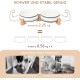 SPUNKYJUNKY Ceramic Double Dog Feeding Bowl with Bamboo Stand, for Cats and Dogs (400 ml, Grey 2) SPUNKYJUNKY Ceramic Double Dog Feeding Bowl with Bamboo Stand, for Cats and Dogs (400 ml, Grey 2)