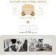 SPUNKYJUNKY Ceramic Double Dog Feeding Bowl with Bamboo Stand, for Cats and Dogs (400 ml, Grey 2) SPUNKYJUNKY Ceramic Double Dog Feeding Bowl with Bamboo Stand, for Cats and Dogs (400 ml, Grey 2)