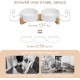 SPUNKYJUNKY Ceramic Double Dog Feeding Bowl with Bamboo Stand, for Cats and Dogs (400 ml, Grey 2) SPUNKYJUNKY Ceramic Double Dog Feeding Bowl with Bamboo Stand, for Cats and Dogs (400 ml, Grey 2)