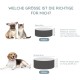 SPUNKYJUNKY Ceramic Double Dog Feeding Bowl with Bamboo Stand, for Cats and Dogs (400 ml, Grey 2) SPUNKYJUNKY Ceramic Double Dog Feeding Bowl with Bamboo Stand, for Cats and Dogs (400 ml, Grey 2)