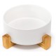 SPUNKYJUNKY Ceramic Double Dog Feeding Bowl with Bamboo Stand, for Cats and Dogs (400 ml, Grey 2) SPUNKYJUNKY Ceramic Double Dog Feeding Bowl with Bamboo Stand, for Cats and Dogs (400 ml, Grey 2)