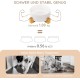 SPUNKYJUNKY Ceramic Double Dog Feeding Bowl with Bamboo Stand, for Cats and Dogs (400 ml, Grey 2) SPUNKYJUNKY Ceramic Double Dog Feeding Bowl with Bamboo Stand, for Cats and Dogs (400 ml, Grey 2)
