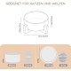 SPUNKYJUNKY Ceramic Double Dog Feeding Bowl with Bamboo Stand, for Cats and Dogs (400 ml, Grey 2) SPUNKYJUNKY Ceramic Double Dog Feeding Bowl with Bamboo Stand, for Cats and Dogs (400 ml, Grey 2)